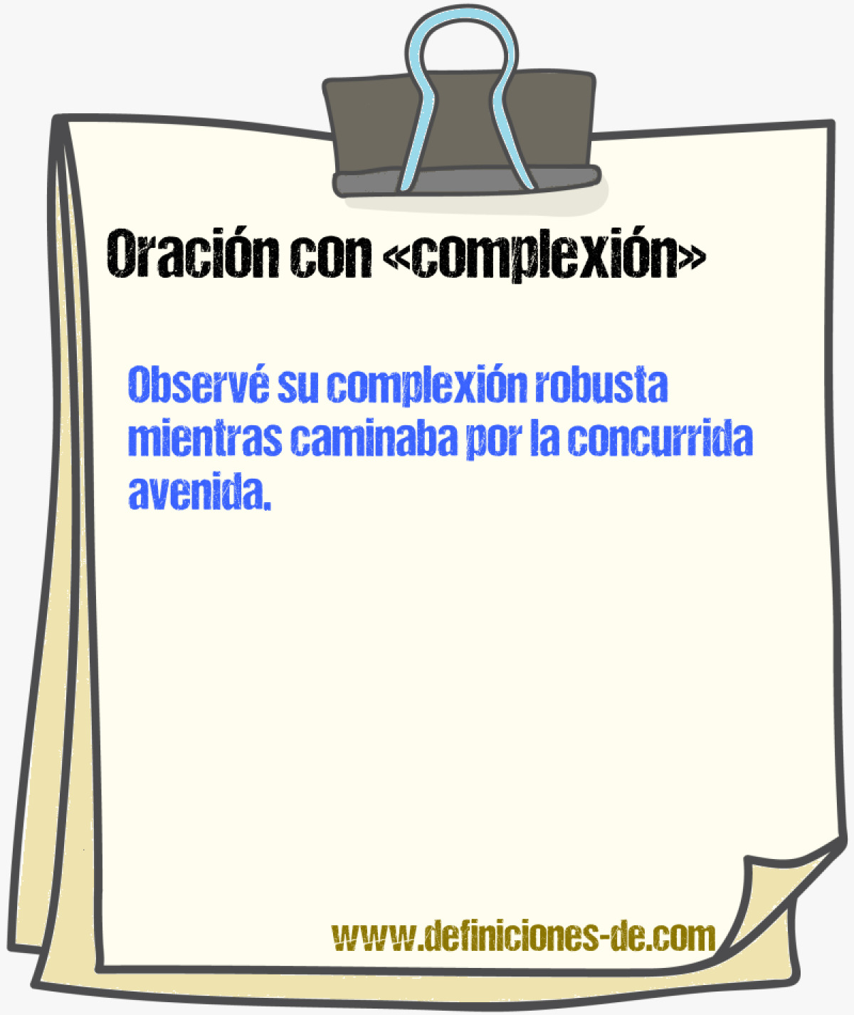 Ejemplos de oraciones con complexin