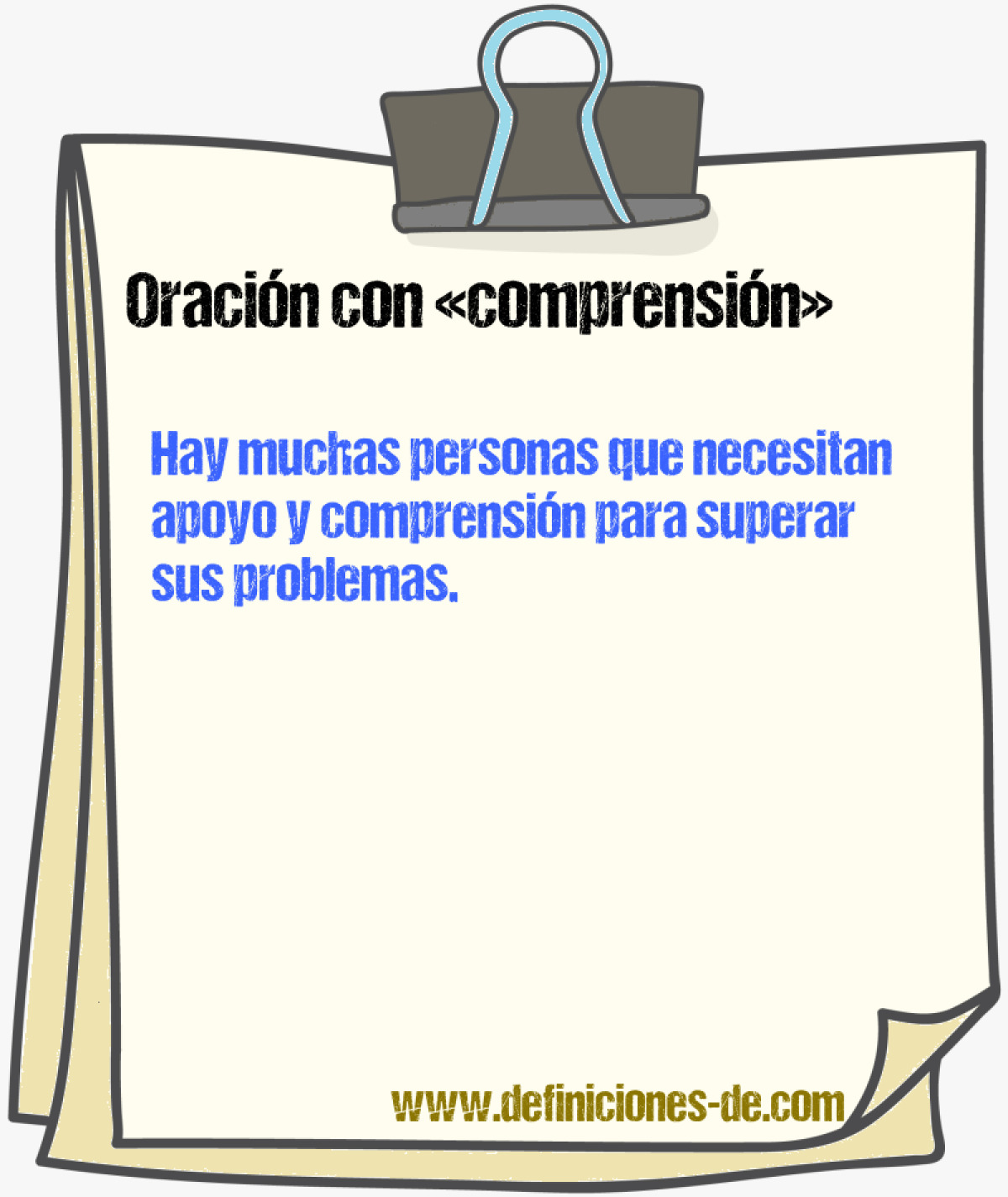 Ejemplos de oraciones con comprensin