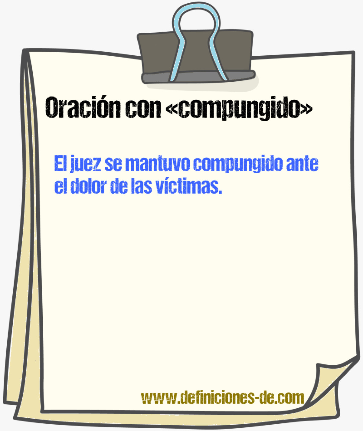 Ejemplos de oraciones con compungido