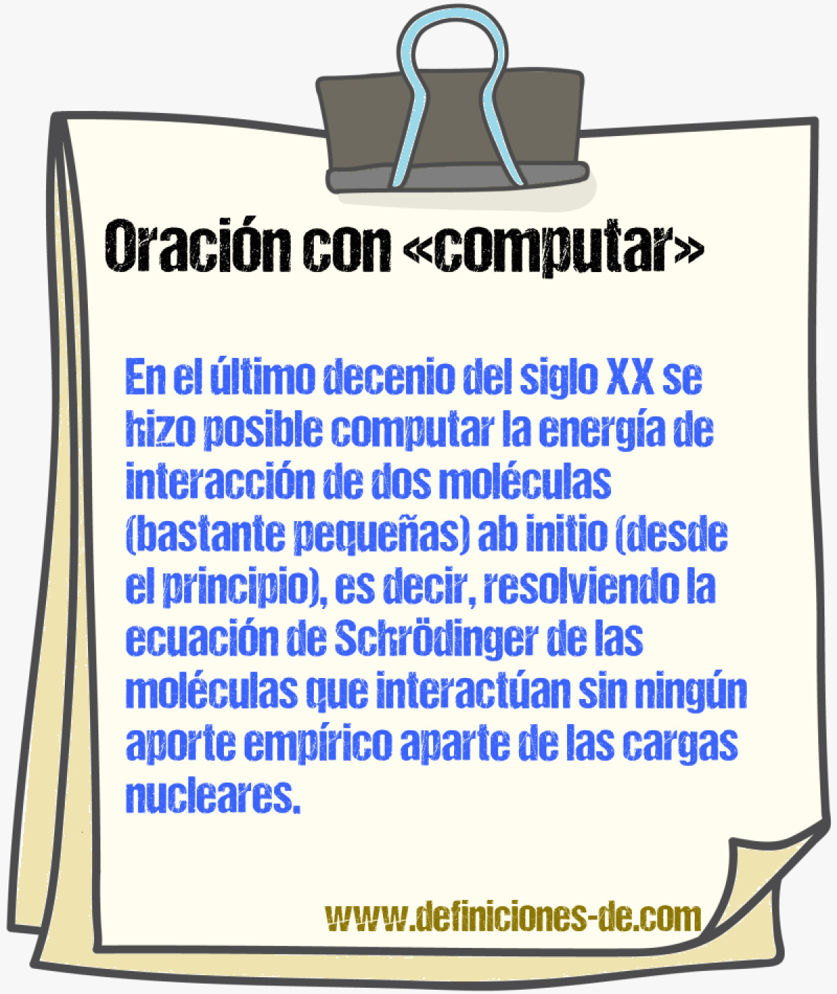 Ejemplos de oraciones con computar