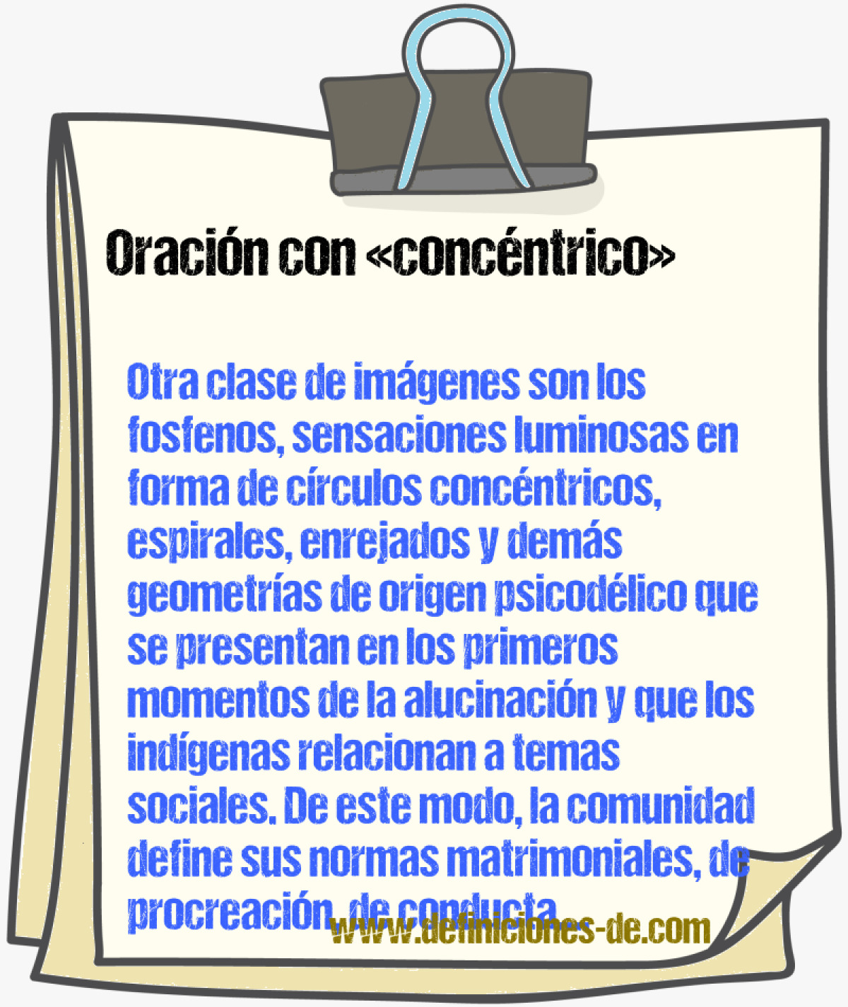 Ejemplos de oraciones con concntrico