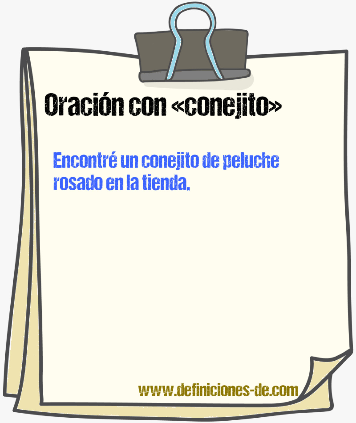Ejemplos de oraciones con conejito
