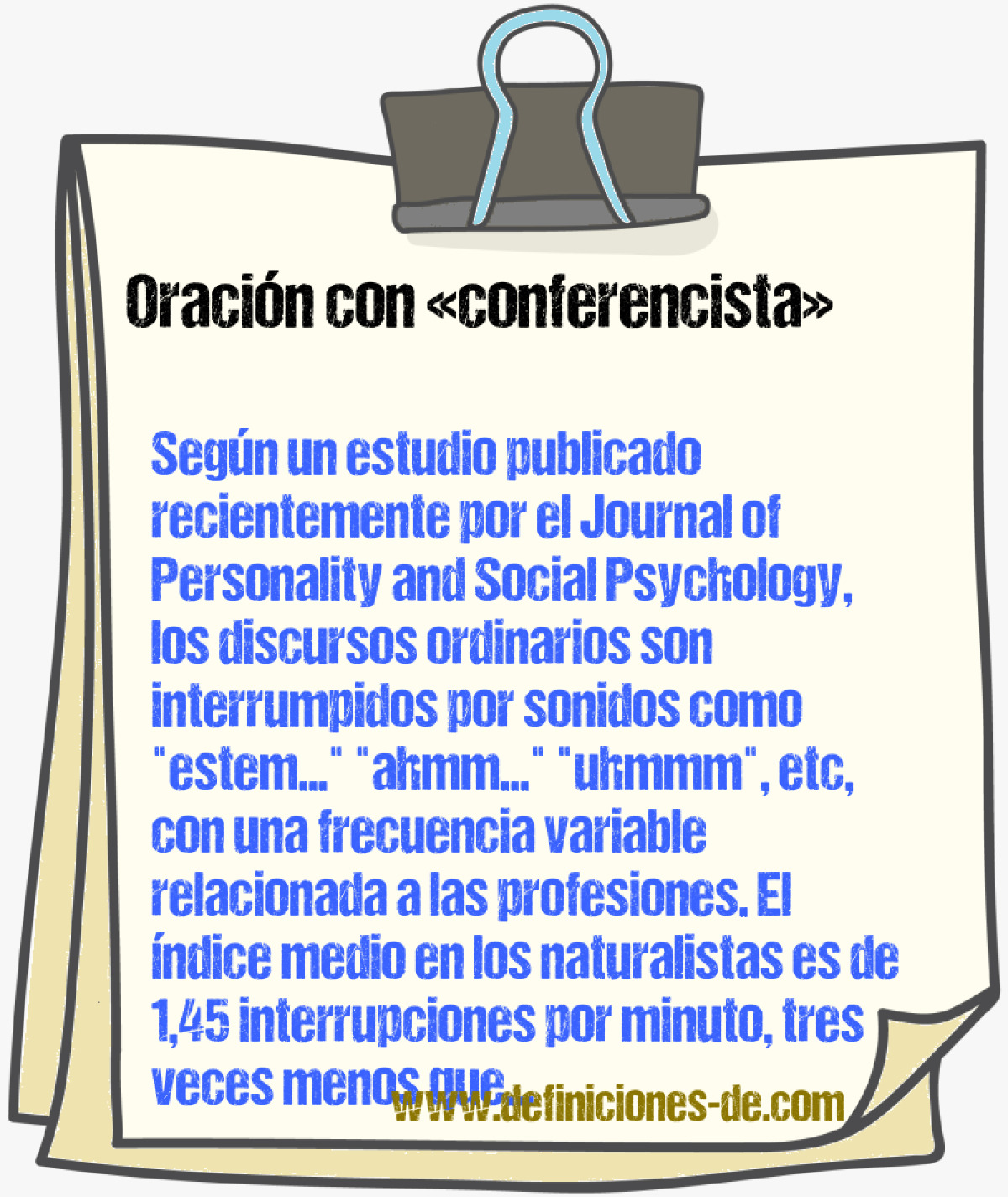 Ejemplos de oraciones con conferencista