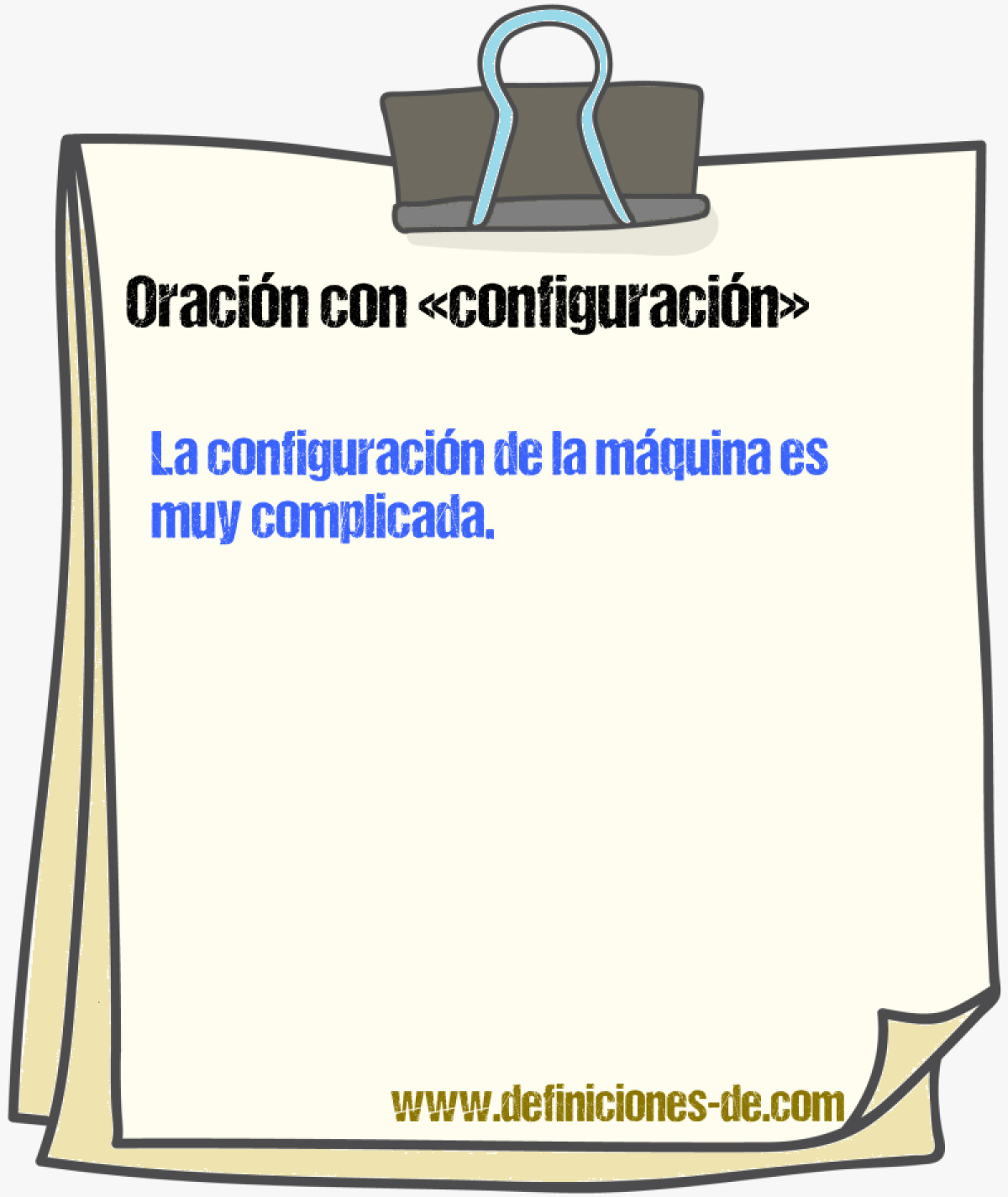 Ejemplos de oraciones con configuracin