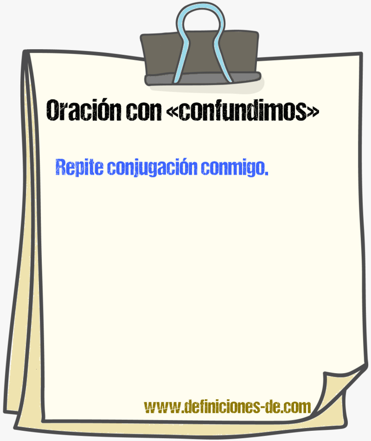 Ejemplos de oraciones con confundimos