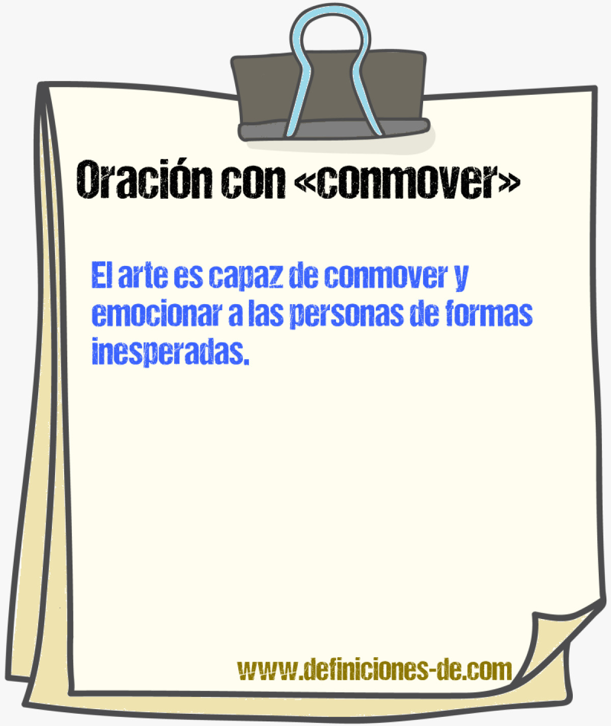 Ejemplos de oraciones con conmover