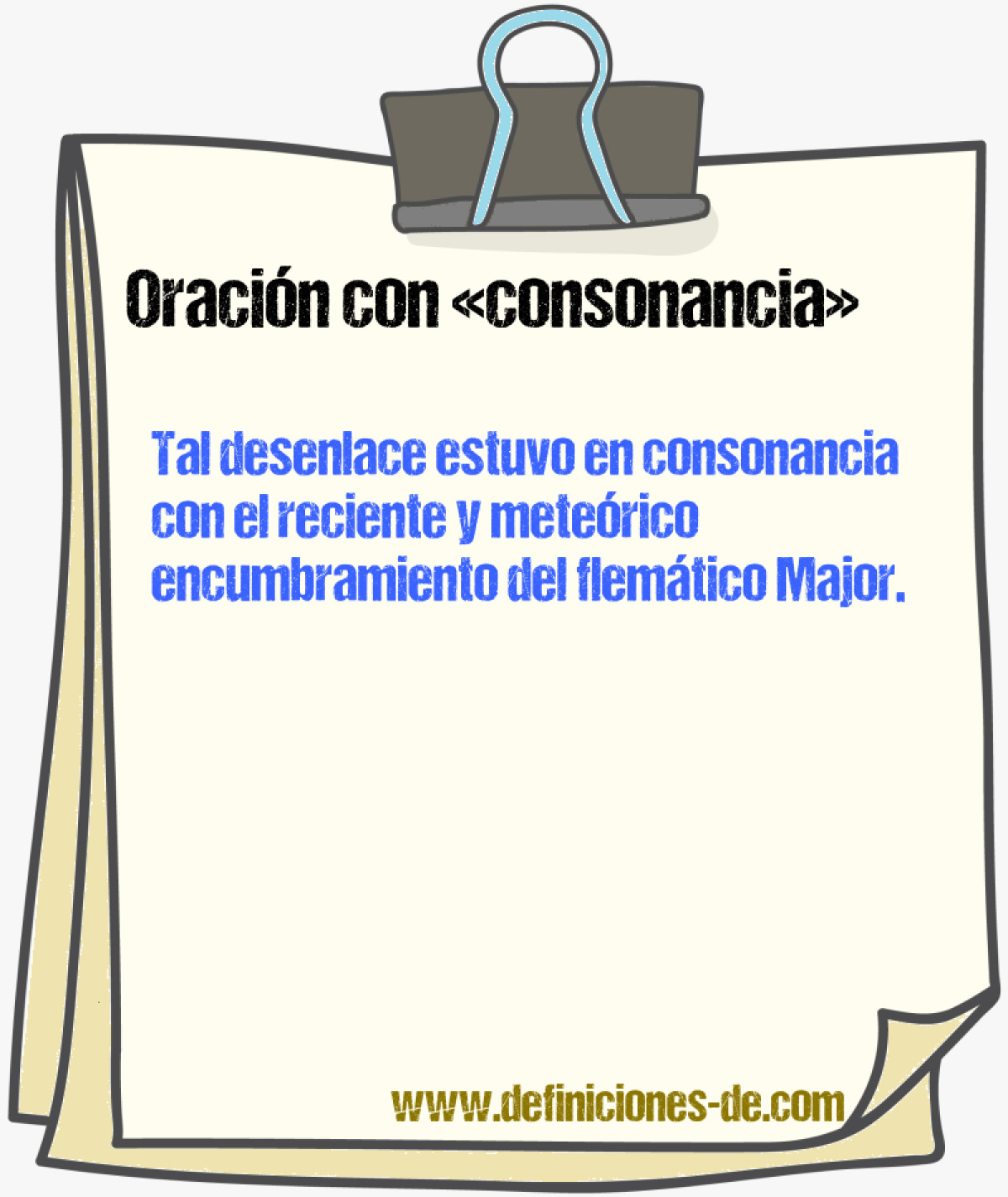 Ejemplos de oraciones con consonancia