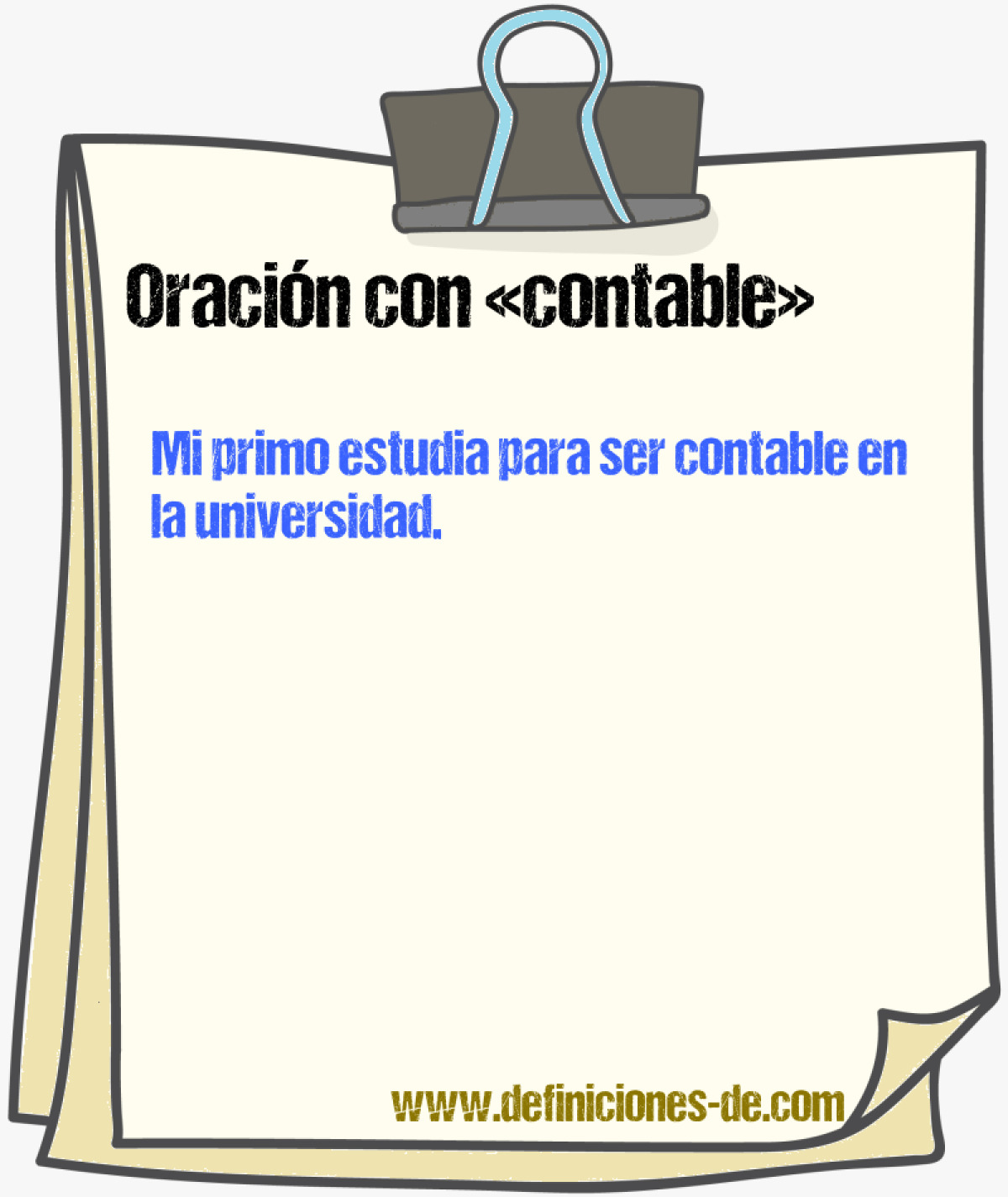 Ejemplos de oraciones con contable