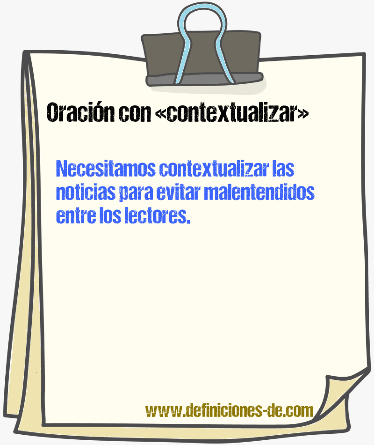 Ejemplos de oraciones con contextualizar