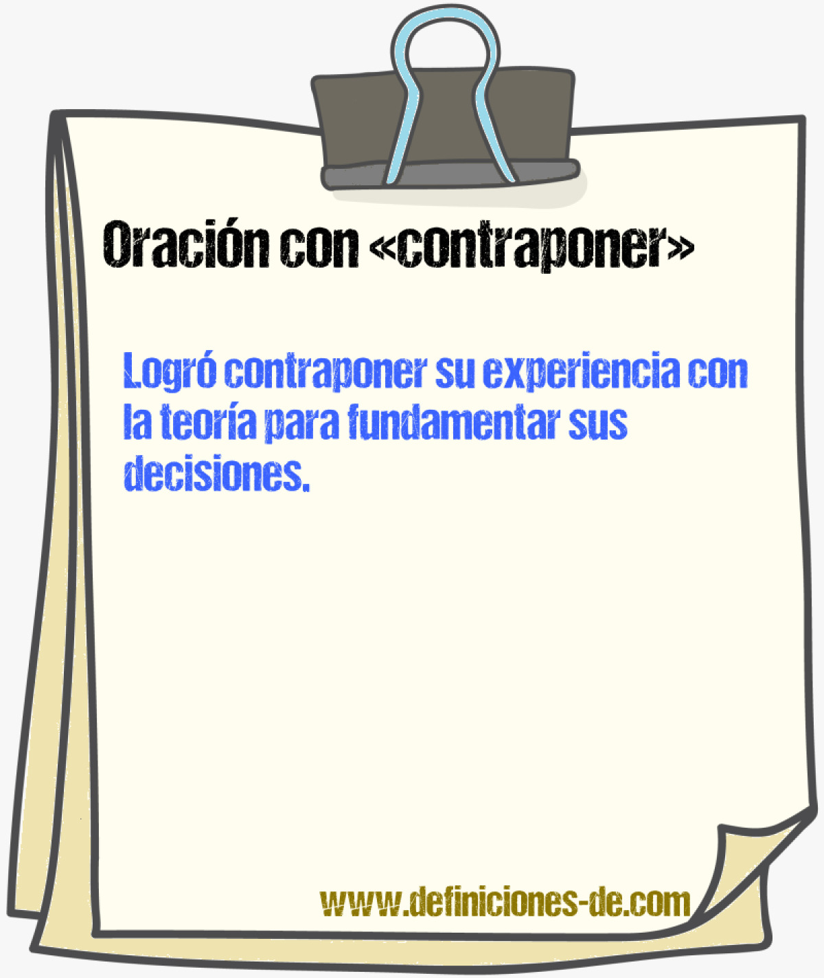 Ejemplos de oraciones con contraponer