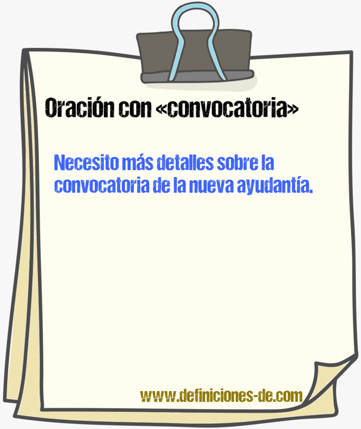 Ejemplos de oraciones con convocatoria