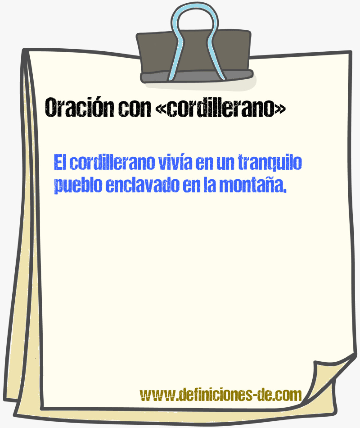 Ejemplos de oraciones con cordillerano