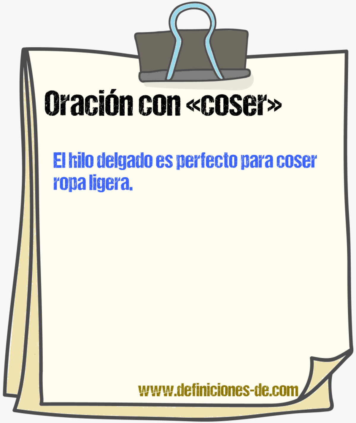 Ejemplos de oraciones con coser