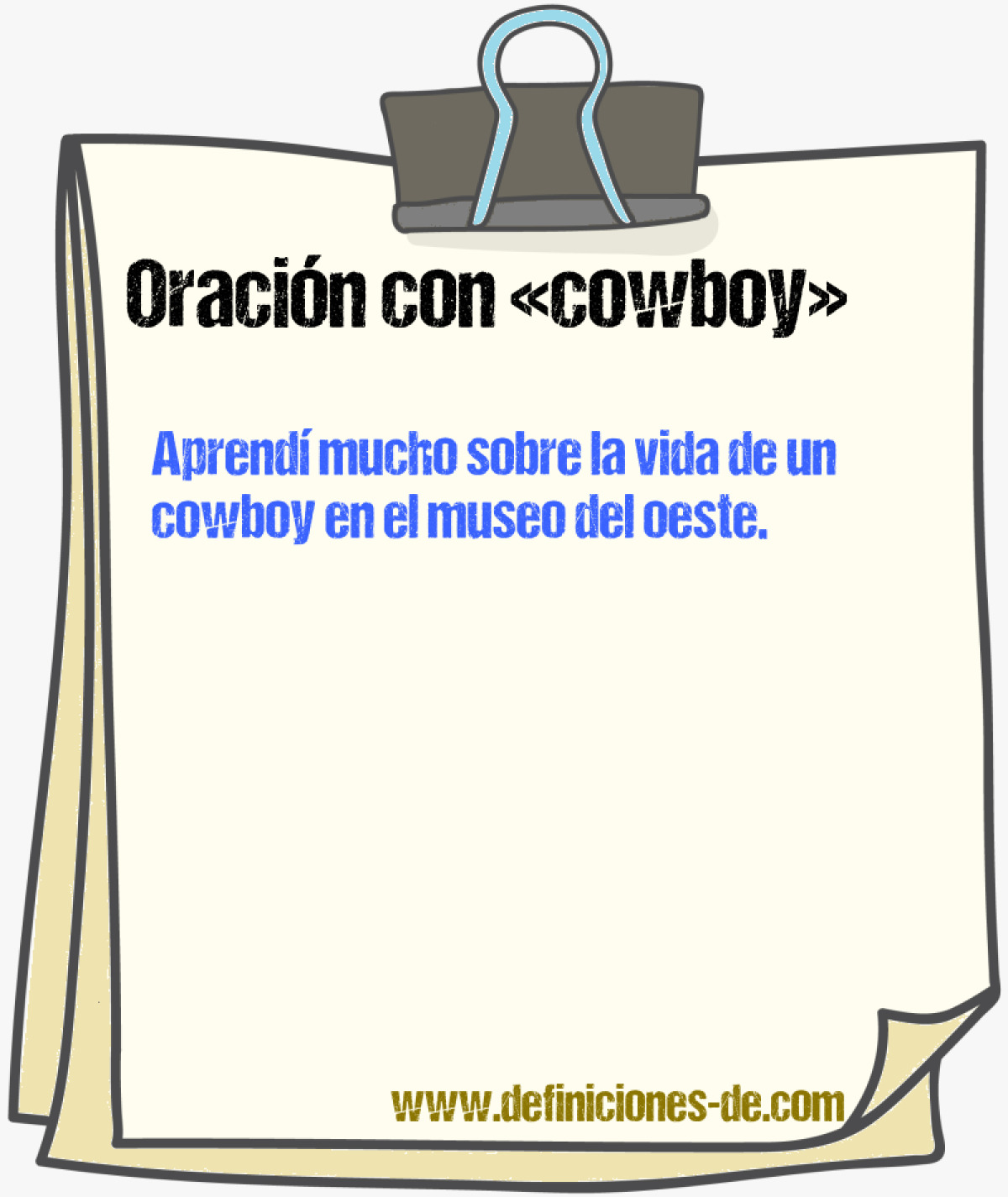 Ejemplos de oraciones con cowboy