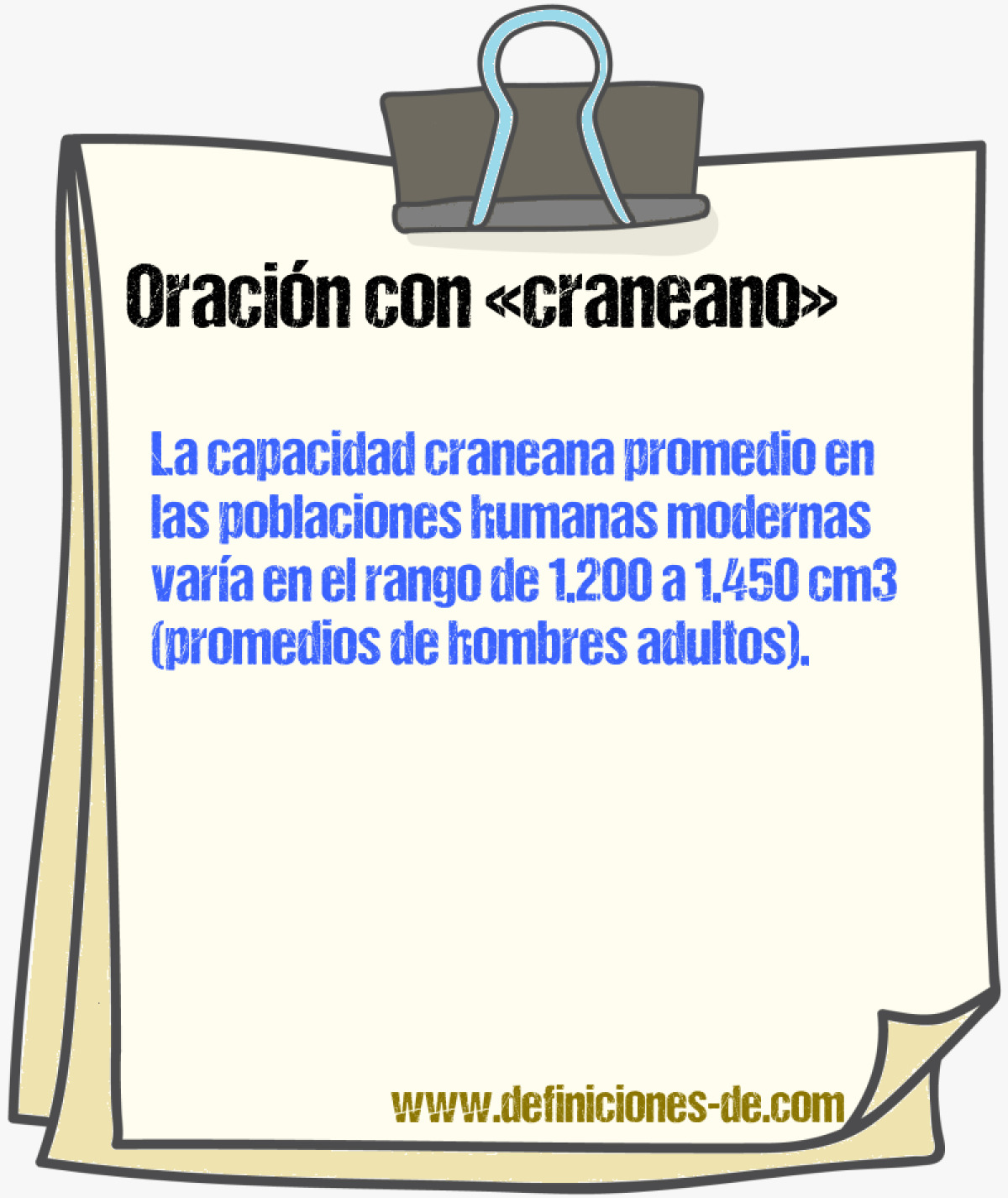 Ejemplos de oraciones con craneano