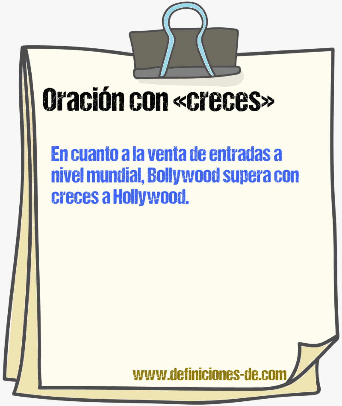 Ejemplos de oraciones con creces