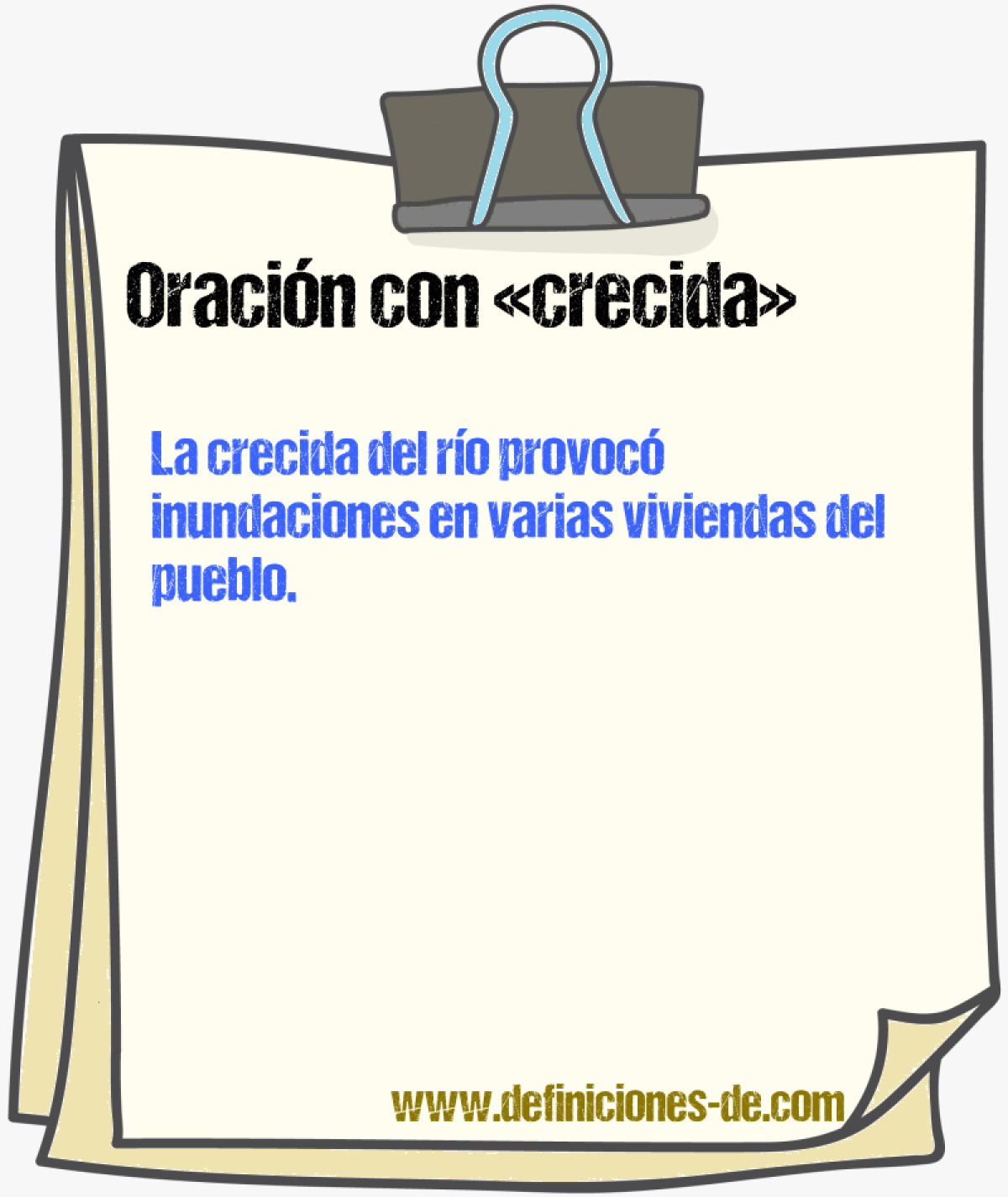 Ejemplos de oraciones con crecida