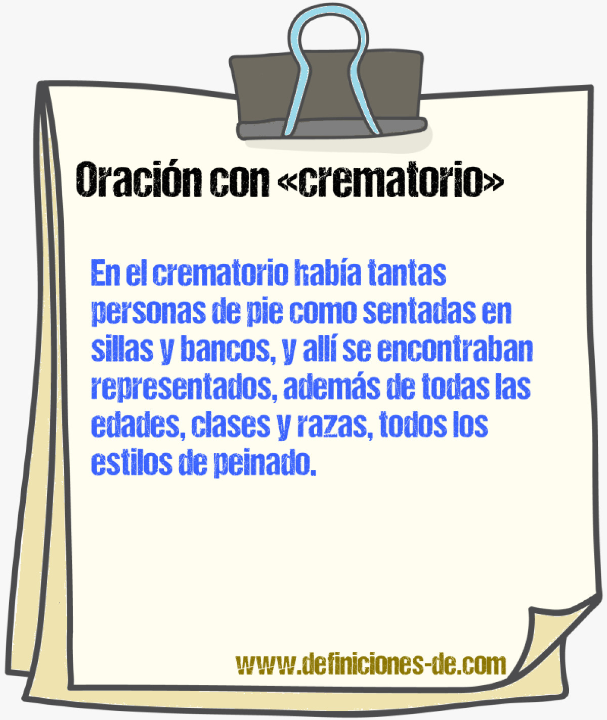 Ejemplos de oraciones con crematorio