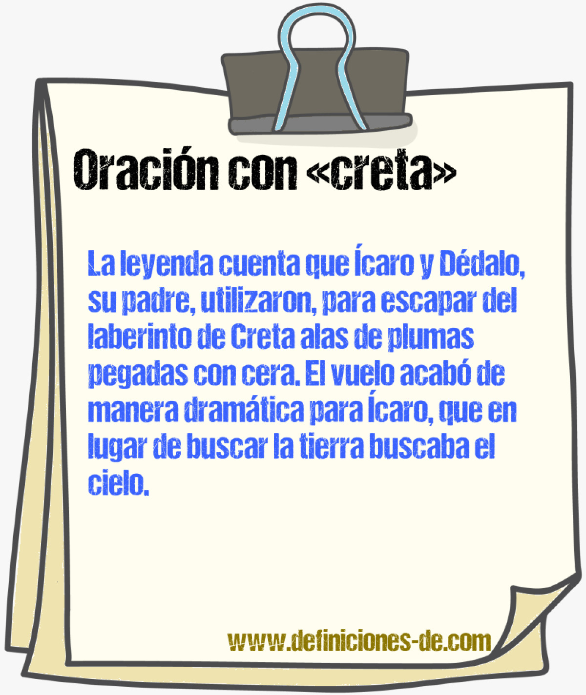 Ejemplos de oraciones con creta