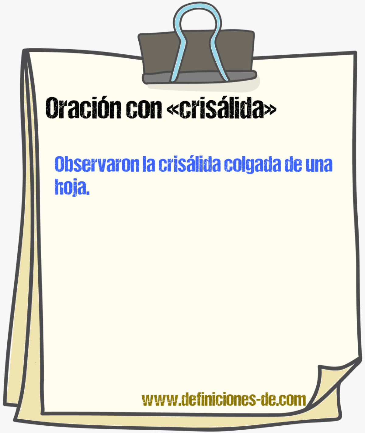 Ejemplos de oraciones con crislida