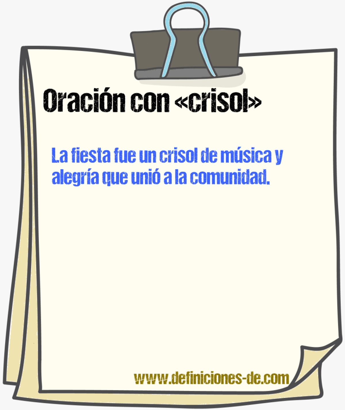 Ejemplos de oraciones con crisol