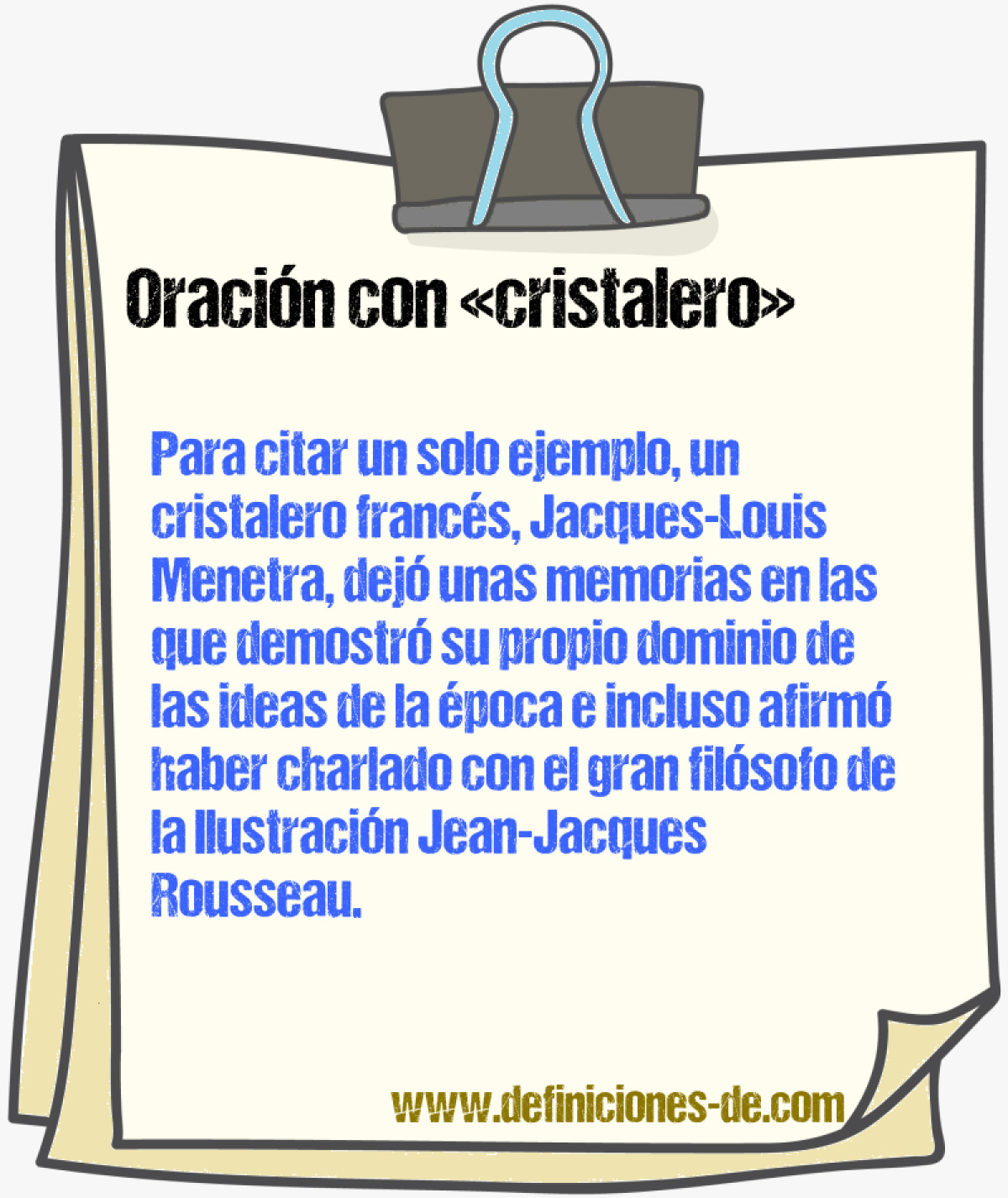 Ejemplos de oraciones con cristalero