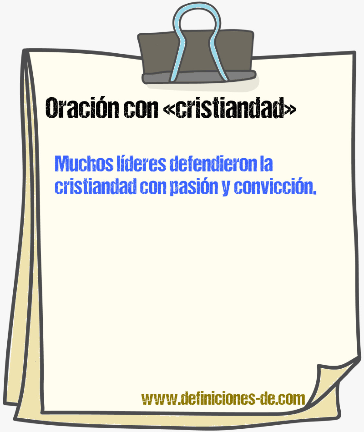 Ejemplos de oraciones con cristiandad