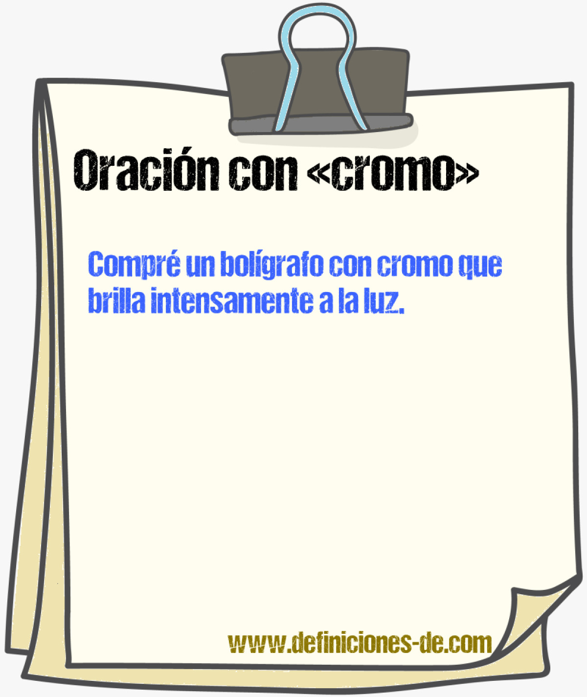 Ejemplos de oraciones con cromo