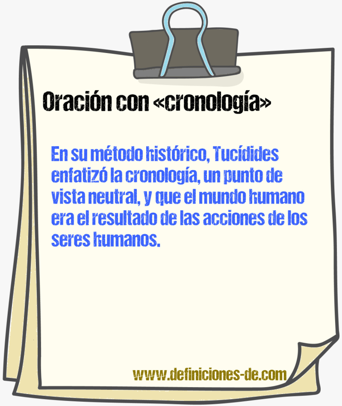 Ejemplos de oraciones con cronologa