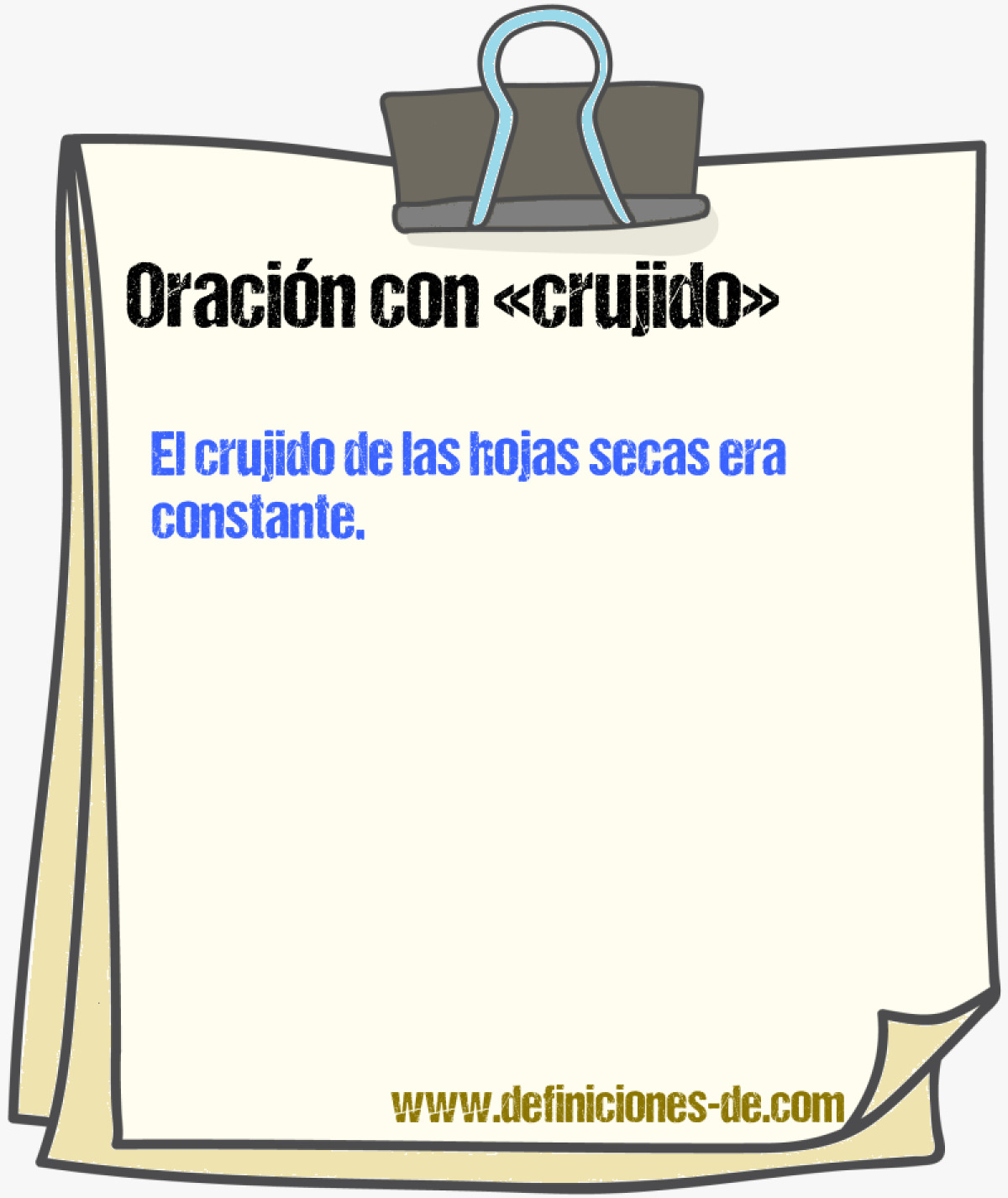 Ejemplos de oraciones con crujido