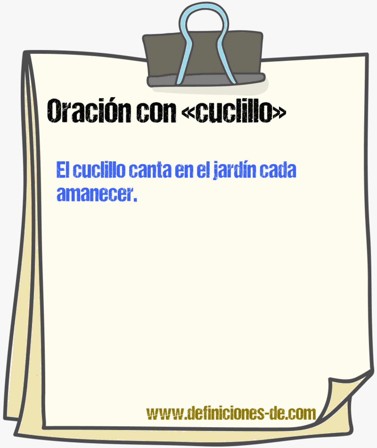 Ejemplos de oraciones con cuclillo