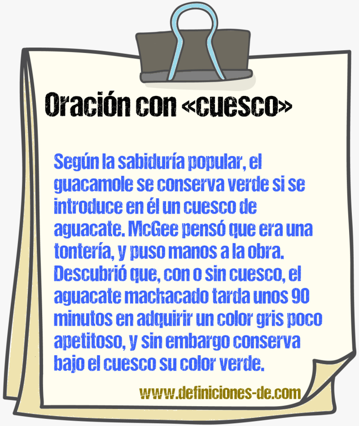 Ejemplos de oraciones con cuesco