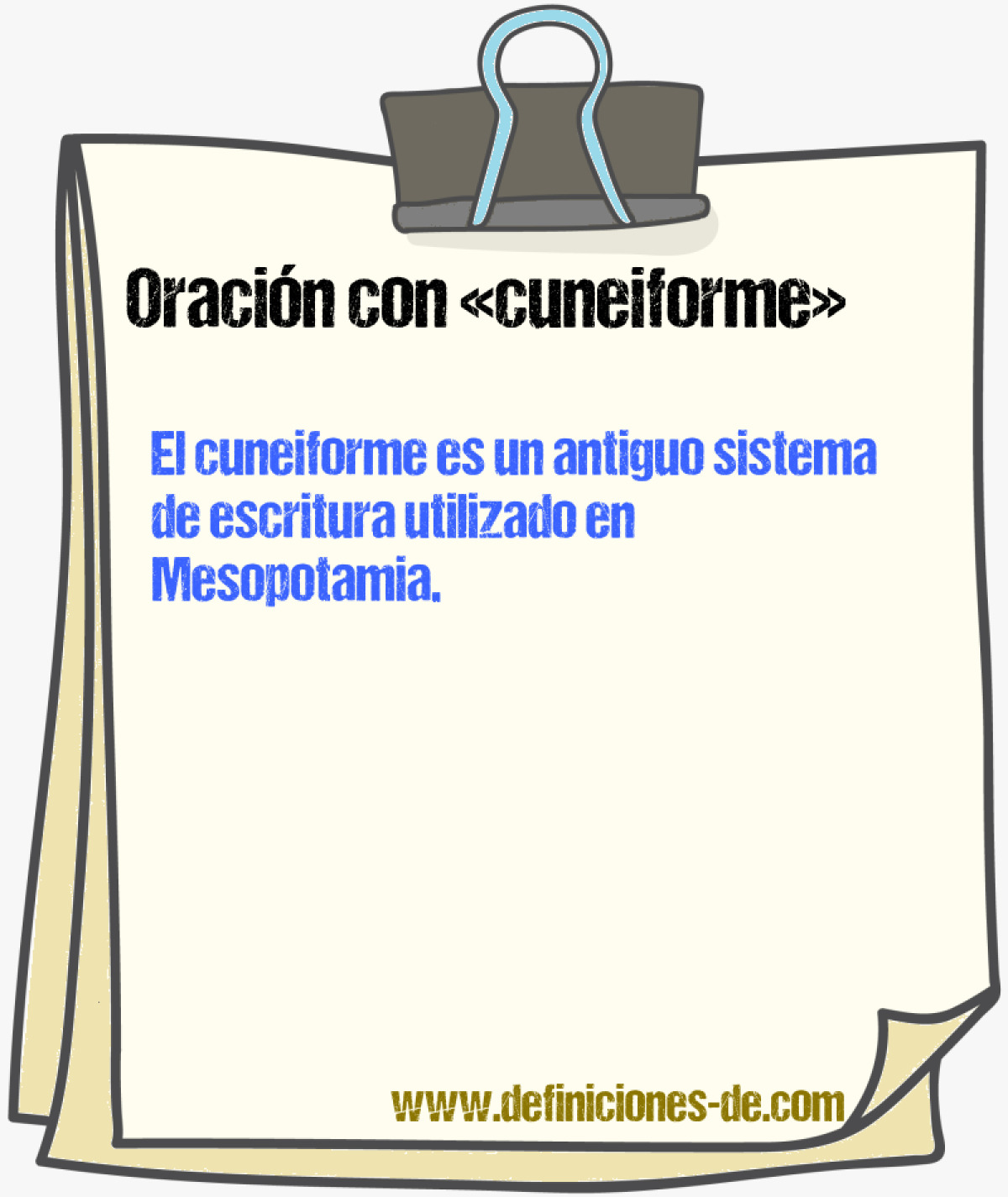 Ejemplos de oraciones con cuneiforme