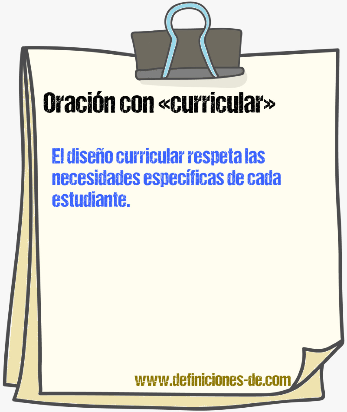 Ejemplos de oraciones con curricular