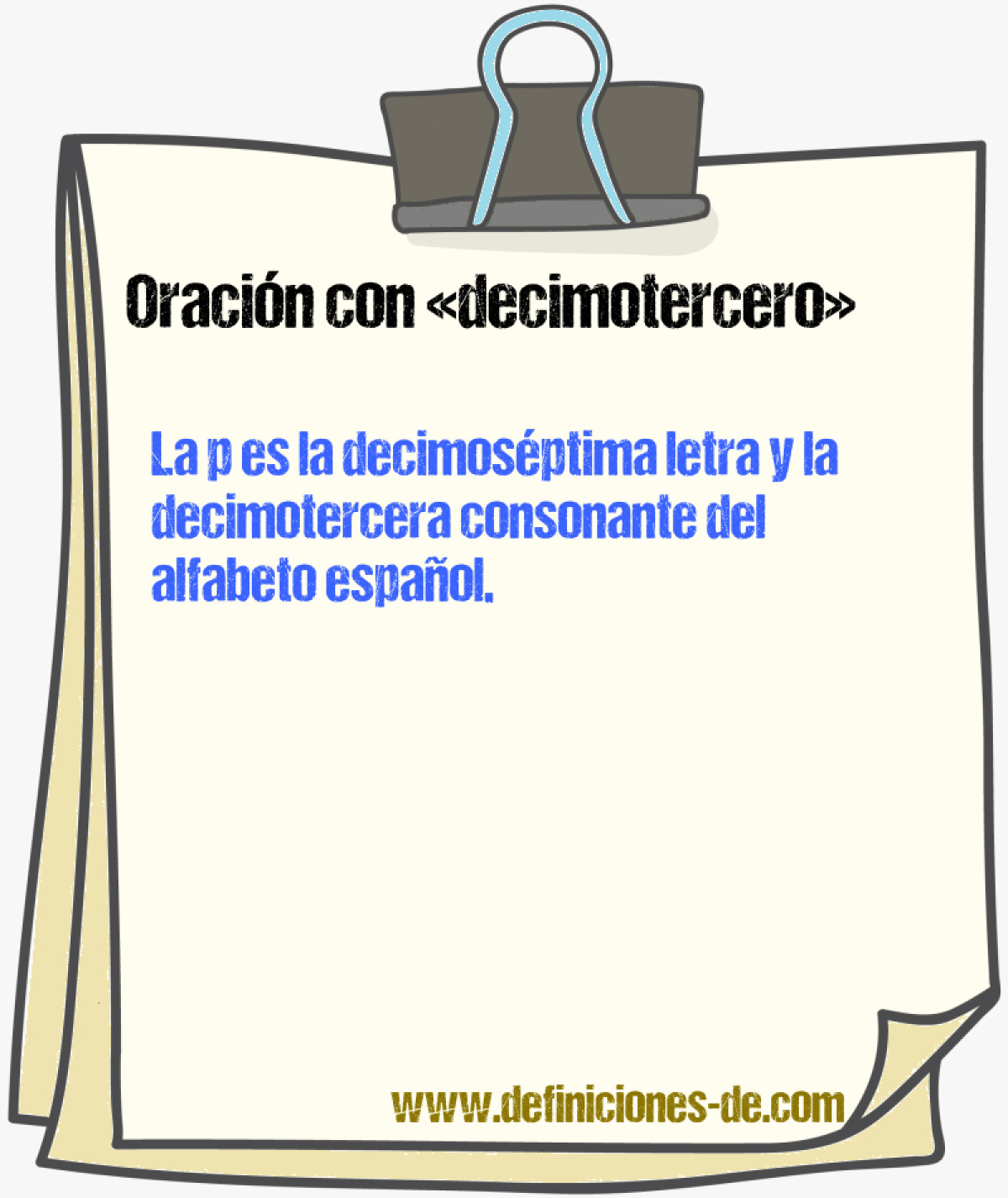 Ejemplos de oraciones con decimotercero