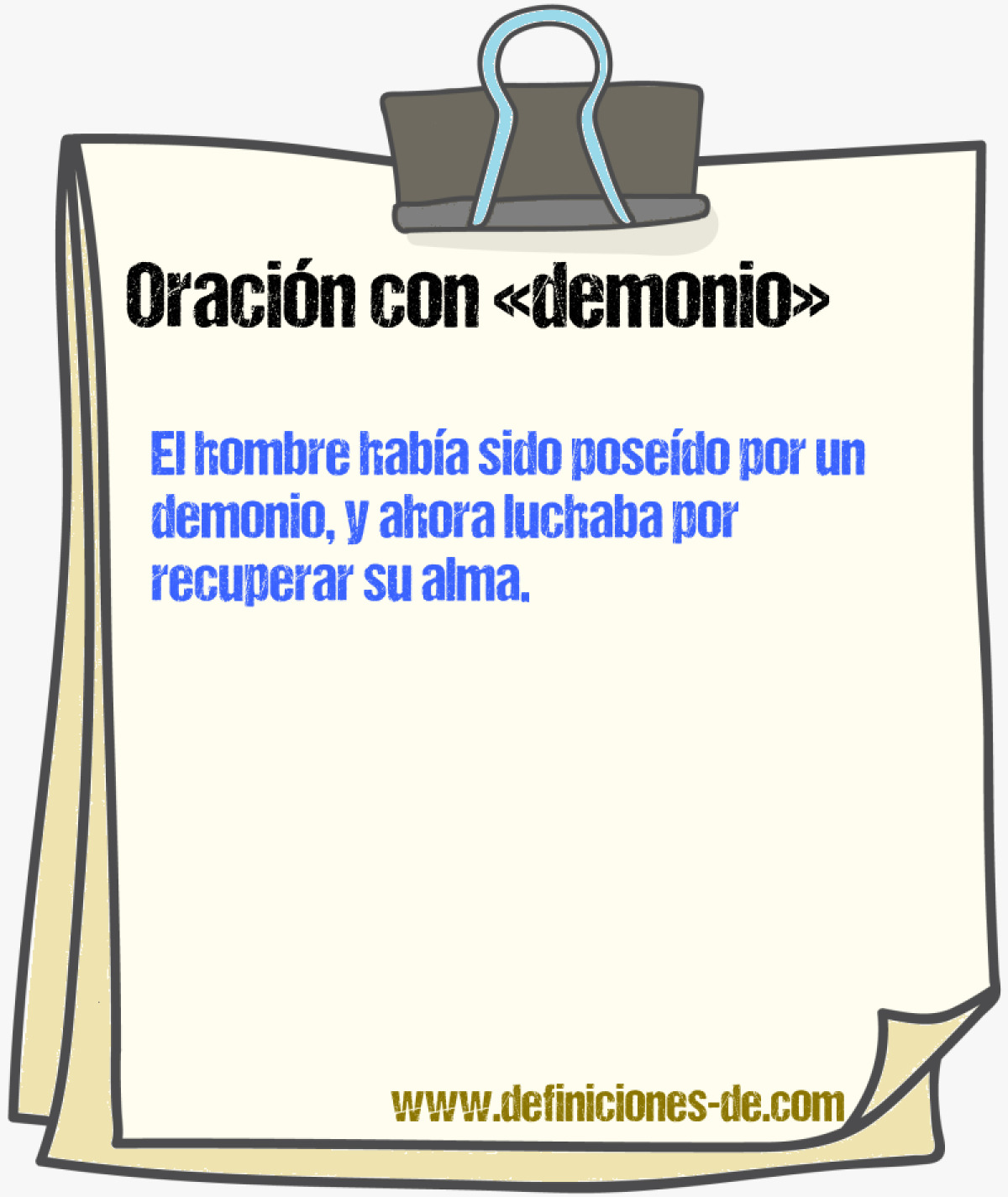 Ejemplos de oraciones con demonio