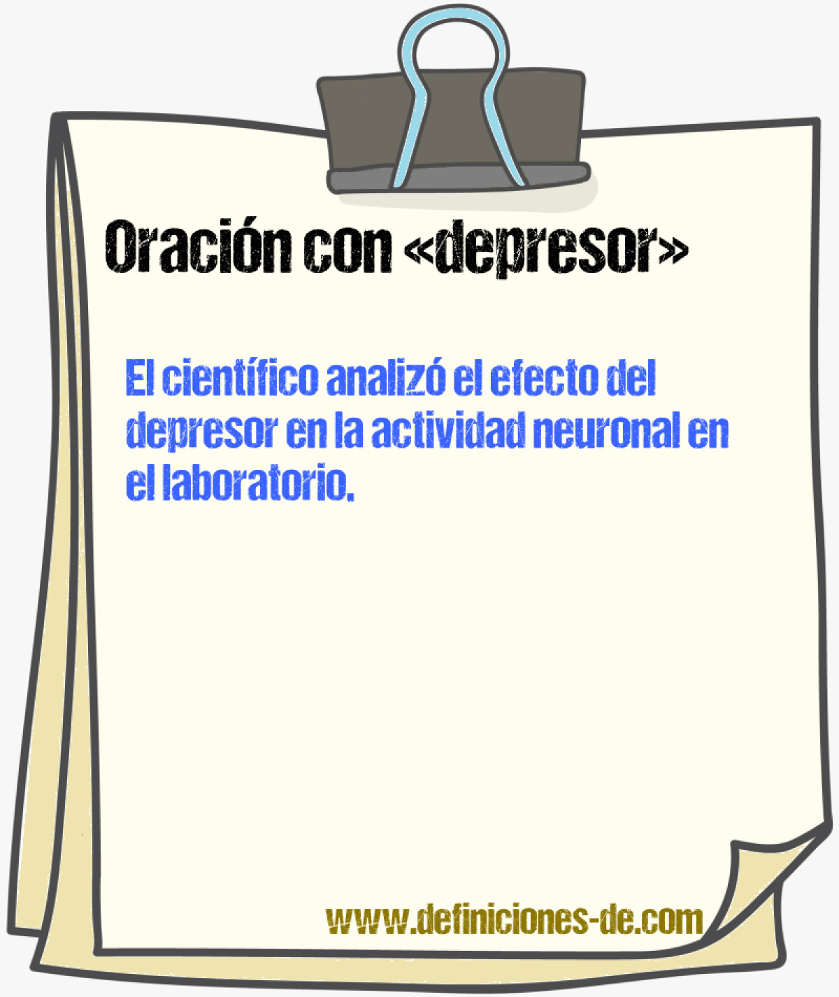 Ejemplos de oraciones con depresor