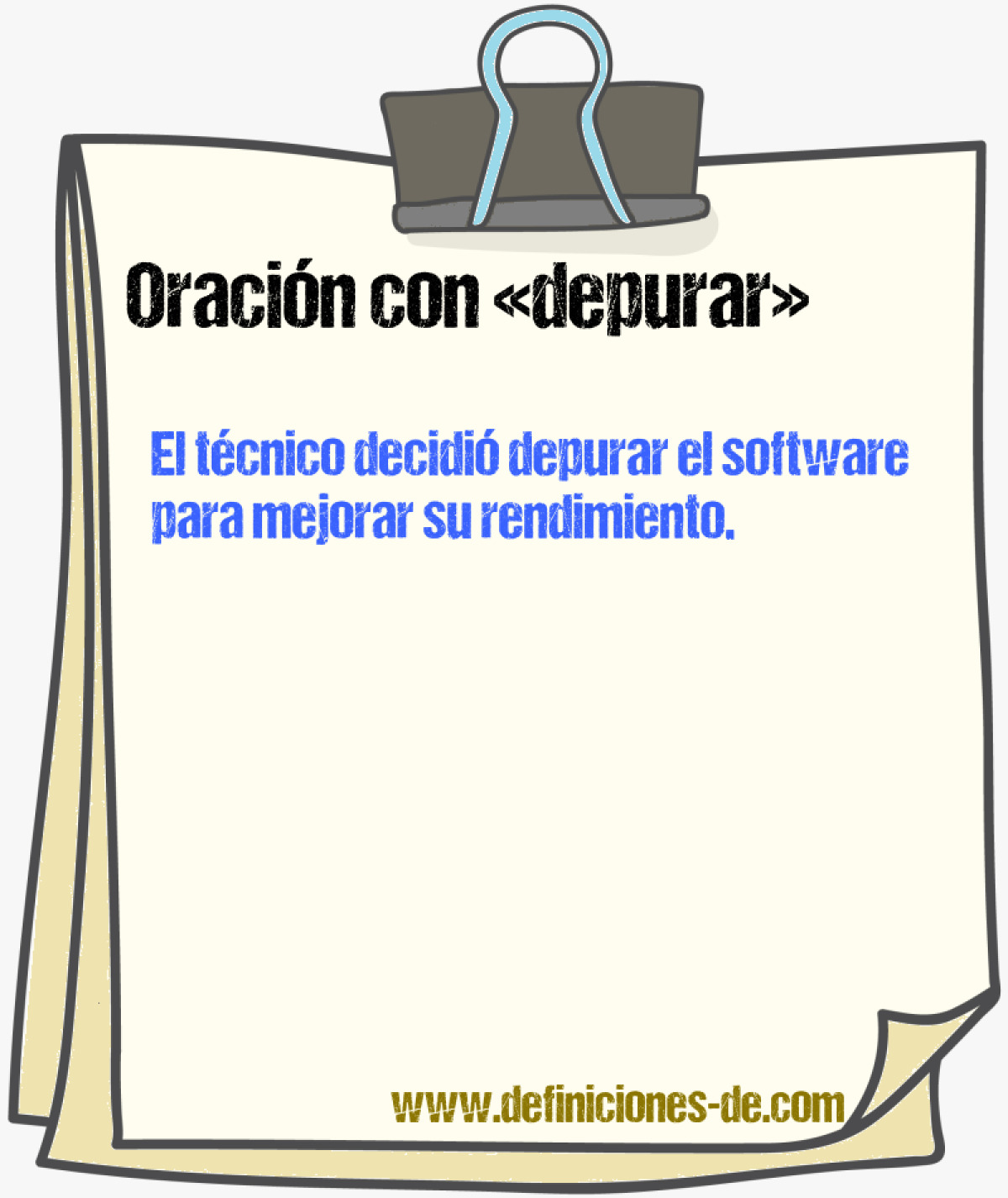 Ejemplos de oraciones con depurar