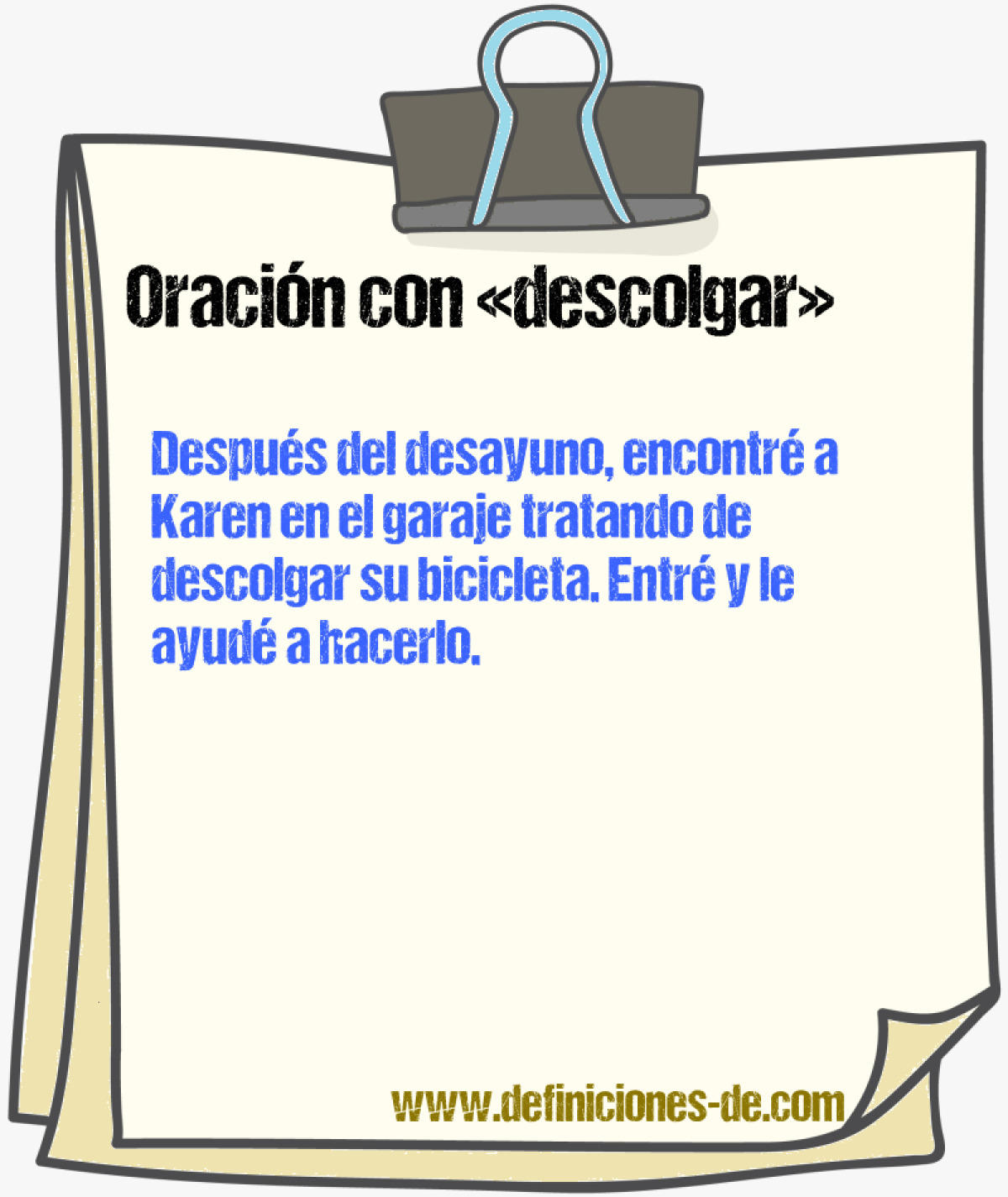 Ejemplos de oraciones con descolgar