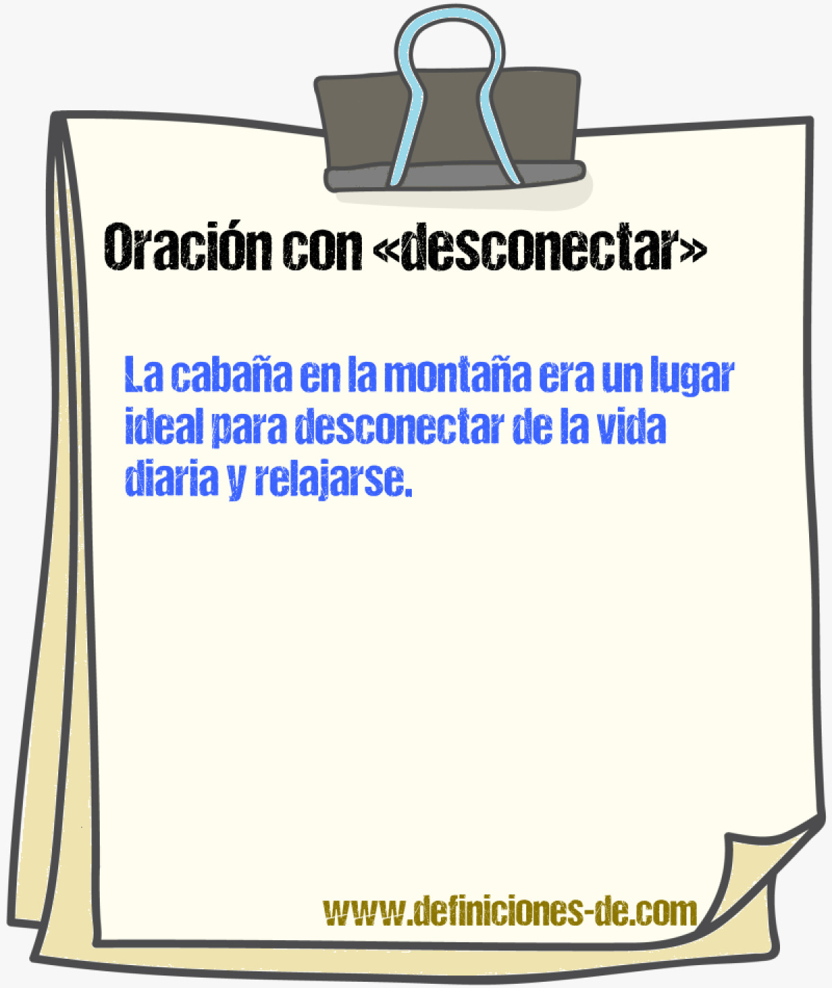 Ejemplos de oraciones con desconectar