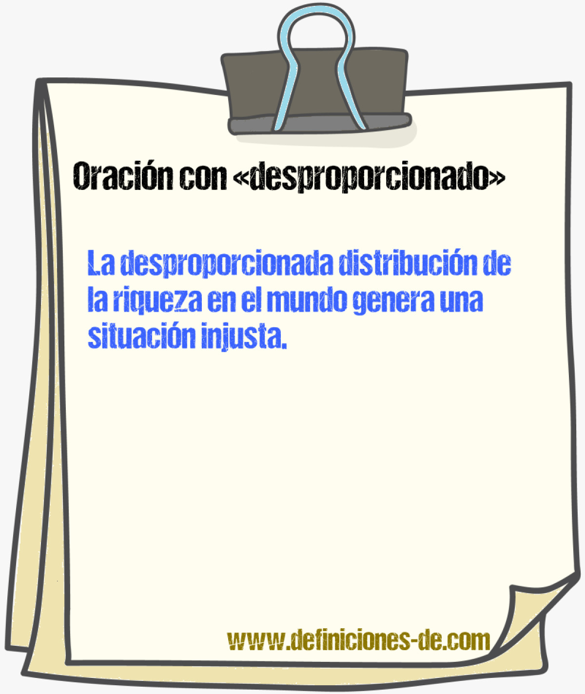 Ejemplos de oraciones con desproporcionado