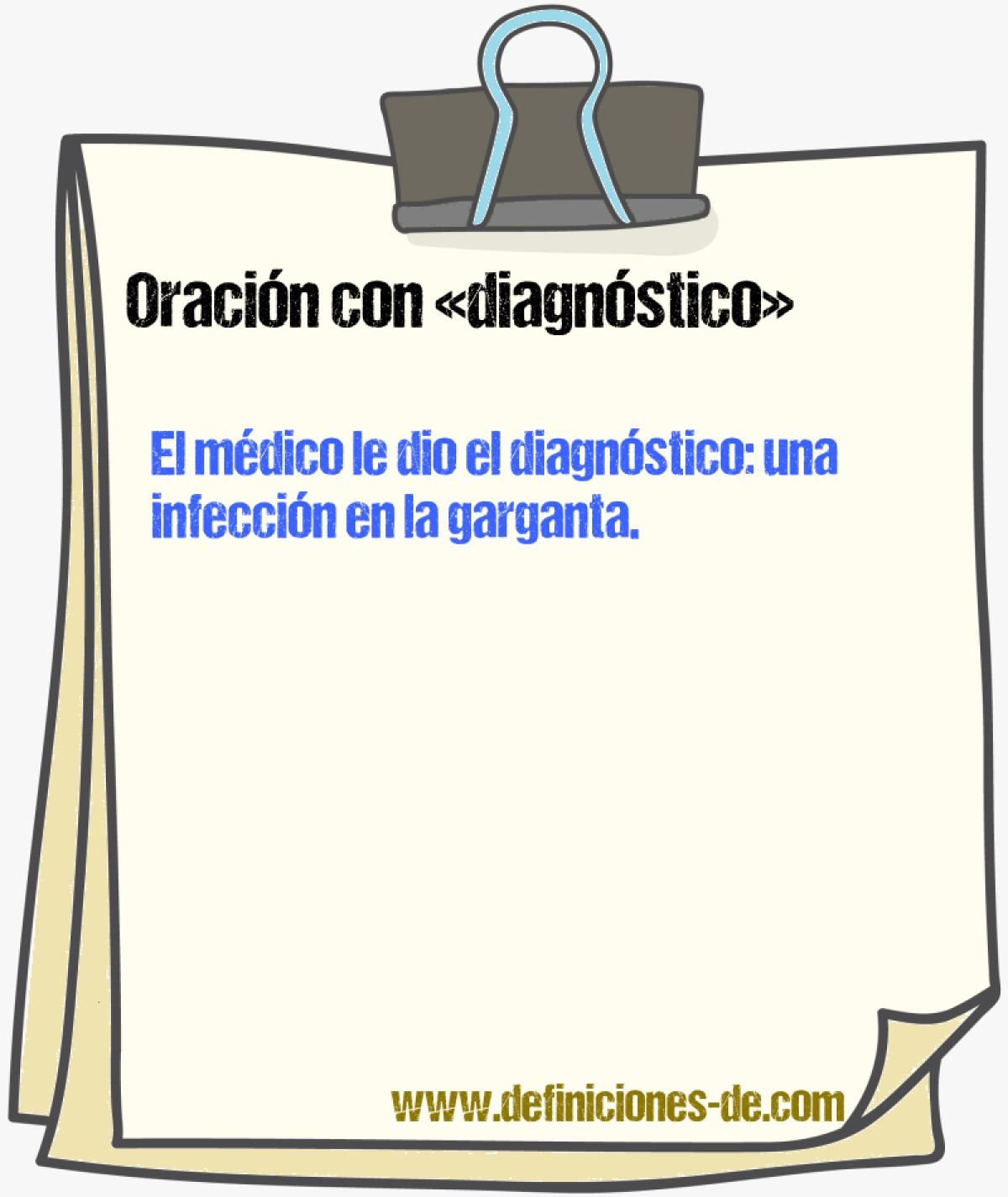 Ejemplos de oraciones con diagnstico