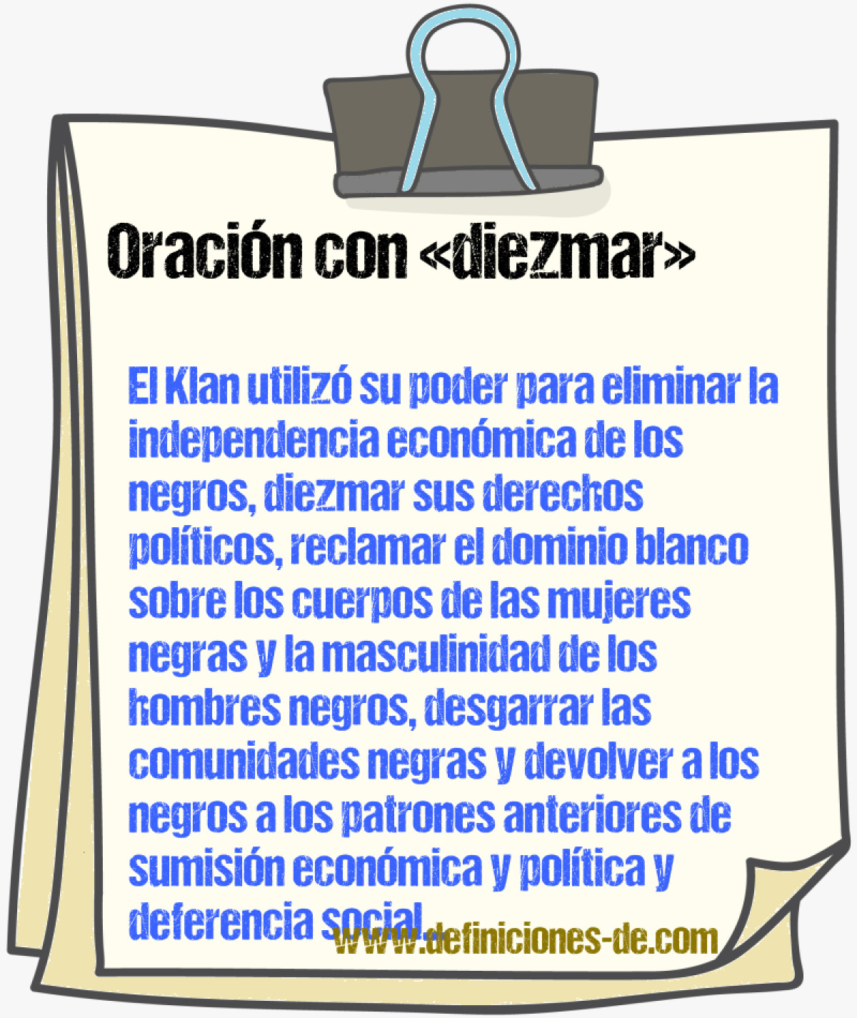 Ejemplos de oraciones con diezmar