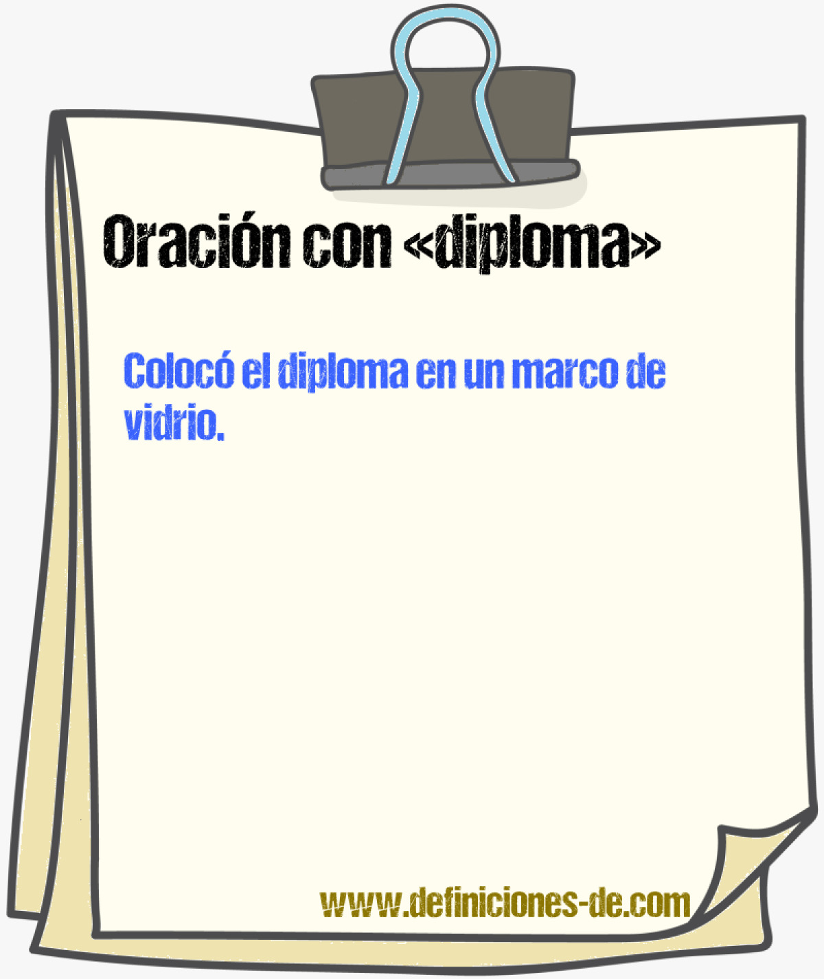 Ejemplos de oraciones con diploma