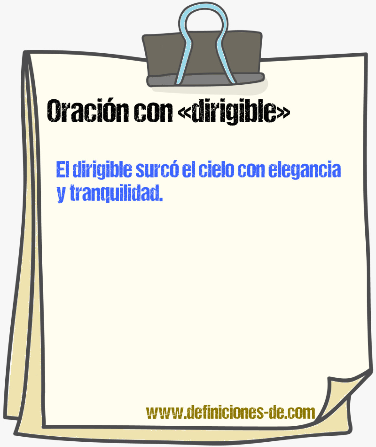 Ejemplos de oraciones con dirigible