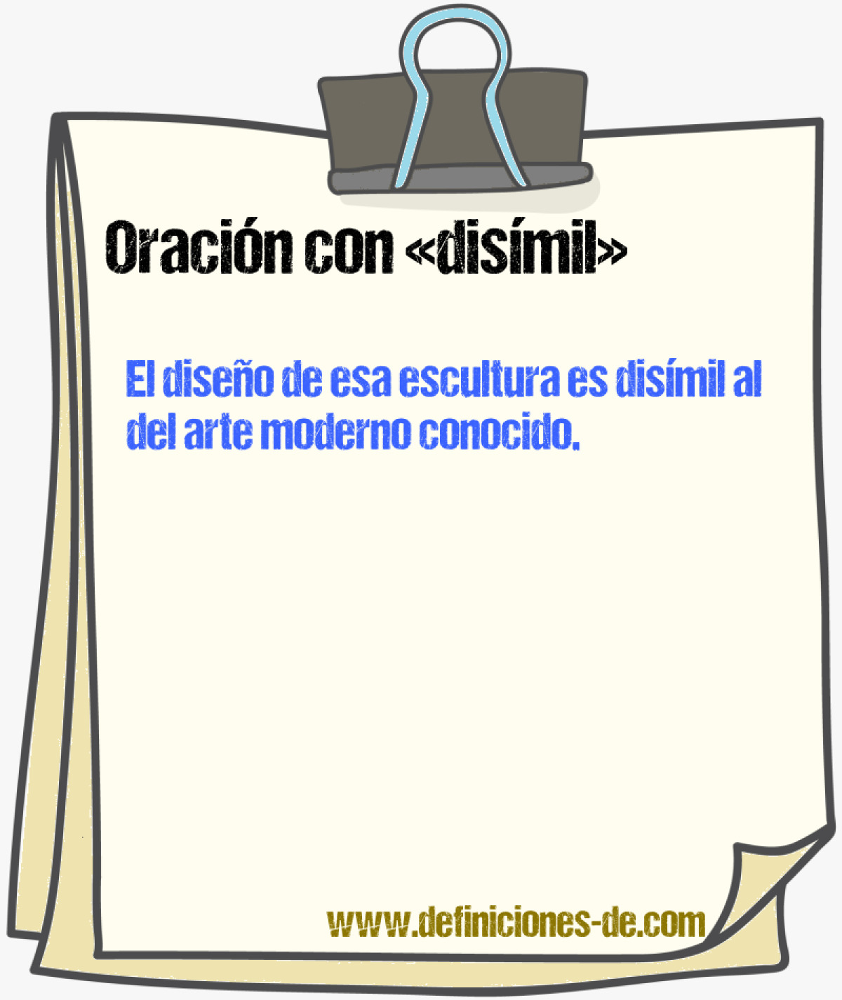 Ejemplos de oraciones con dismil