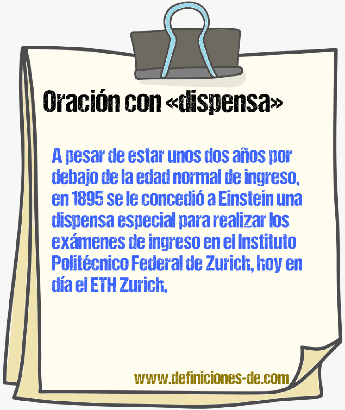 Ejemplos de oraciones con dispensa