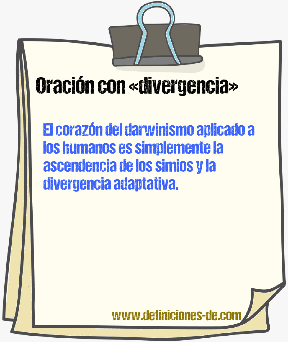 Ejemplos de oraciones con divergencia