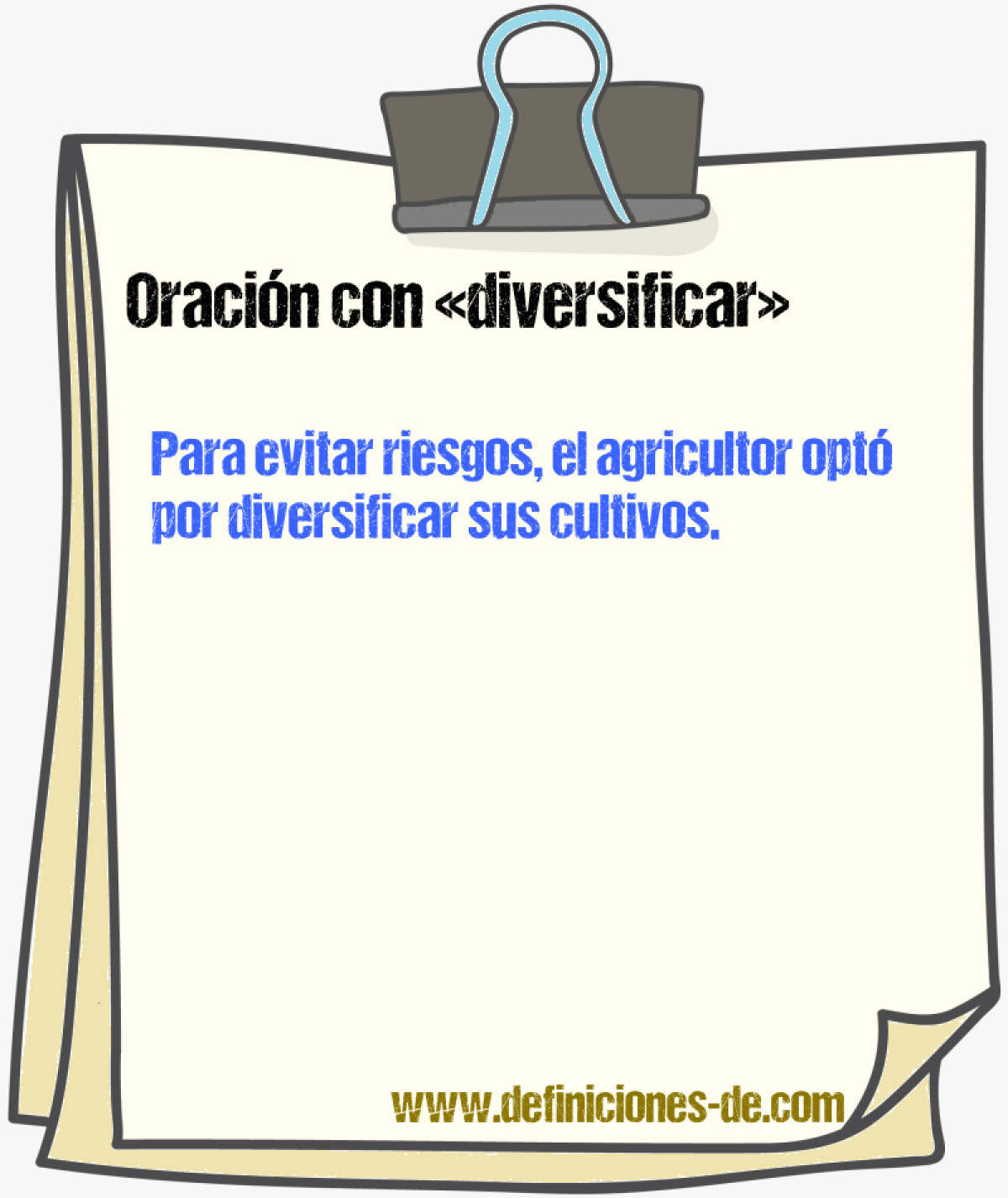 Ejemplos de oraciones con diversificar