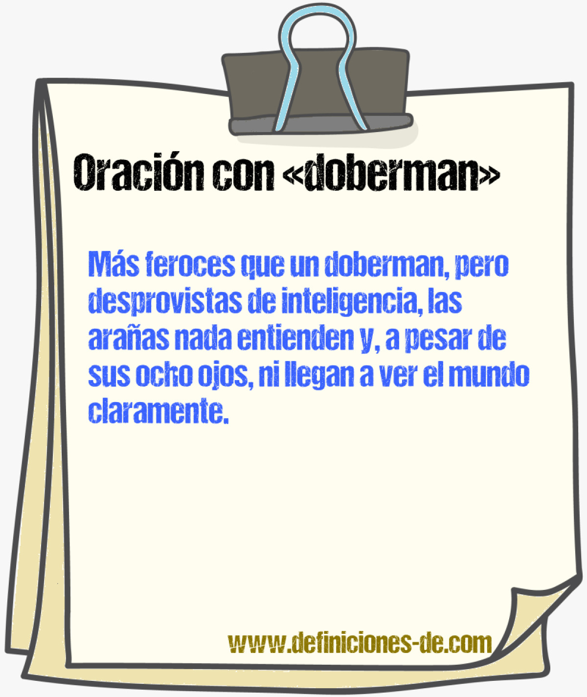 Ejemplos de oraciones con doberman